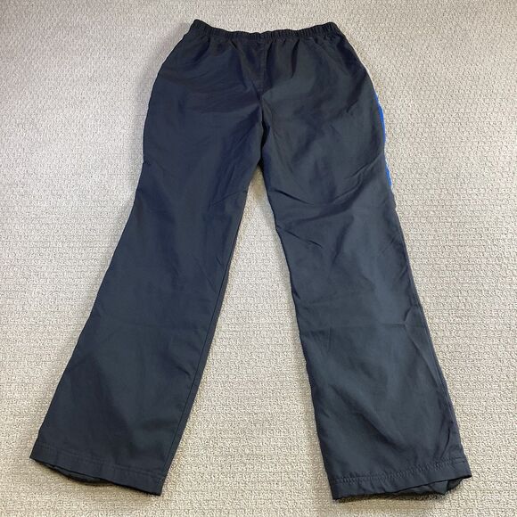 Reebok‎ Track Pants Black Blue Stripe Joggers Size S - Picture 1 of 5